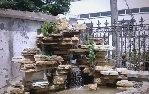 合肥家庭院假山鱼池
